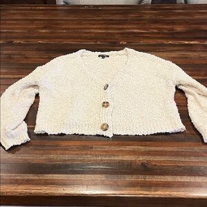Papermoon Cream Button-Up Cardigan